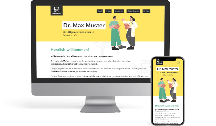 dokwebseite mockup design 2